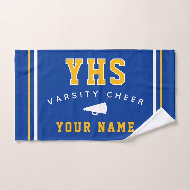 Cheer Icon, Custom Name & School, Cheer Team Gift Handtuch (Handtuch)
