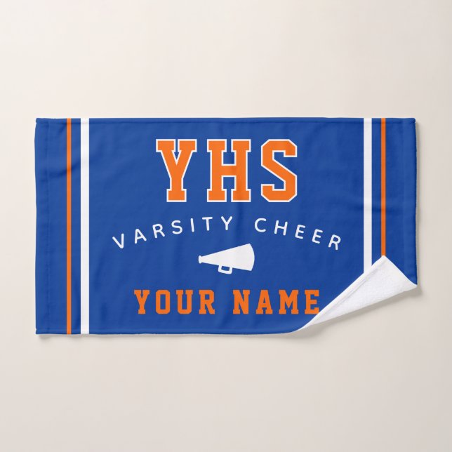 Cheer Icon, Custom Name & School, Cheer Team Gift Handtuch (Handtuch)