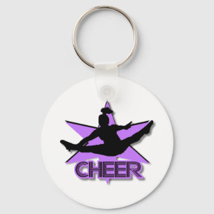 Cheer in purple schlüsselanhänger