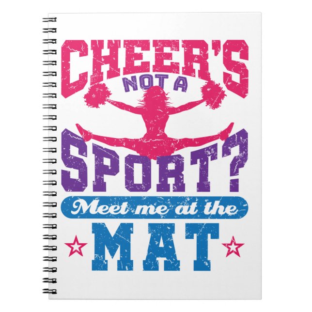 Cheer ist kein Sport Funny Cheerleader Notizblock (Vorderseite)