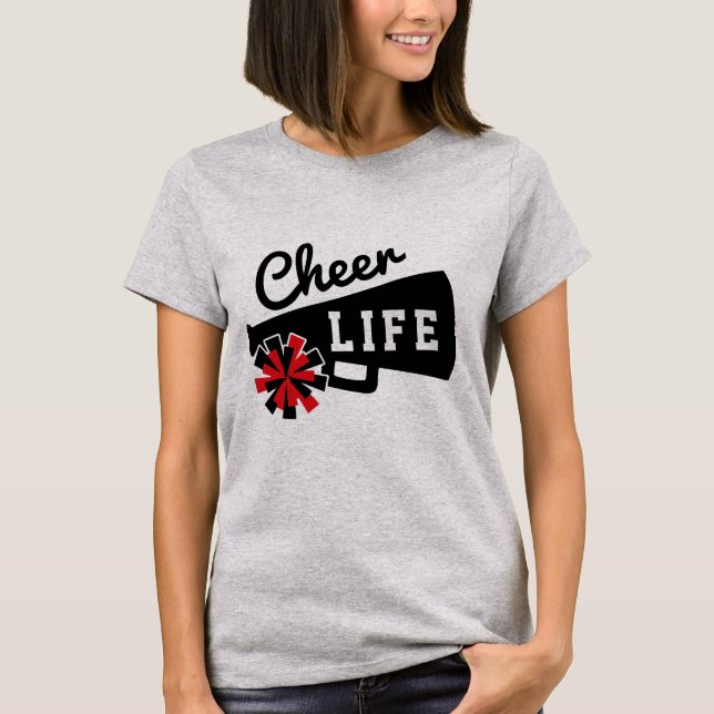 Cheer Life Cheerleading Customization Colors T-Shirt (Vorderseite)