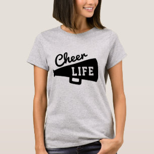 Cheer Life Cheerleading Simple Minimalistisch Gray T-Shirt