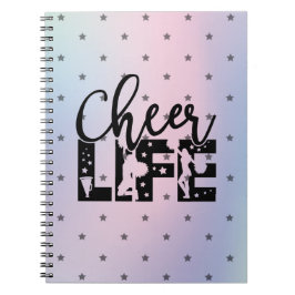 Cheer Life Glamour Cheerleader Star Gradient Notizblock