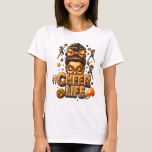 Cheer Life Unordentlicher Dutt Brünette Schwarze C T-Shirt