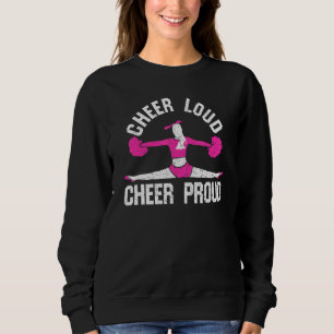 Cheer Loud Cheer Proud Vintag Cheerleader Coach Sweatshirt