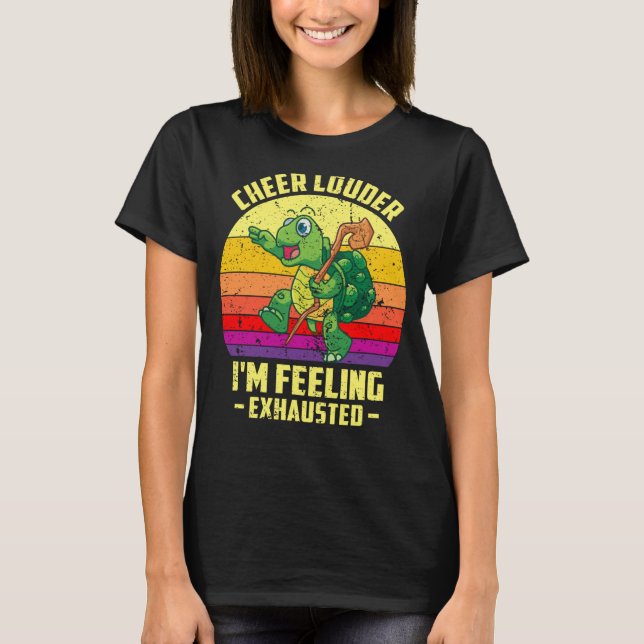 Cheer Louder I'm Feeling Exhausted Triathlon Marat T-Shirt (Vorderseite)