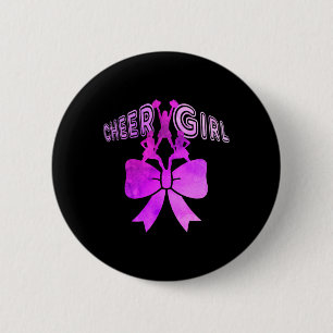Cheer-Mädchen Cheerleader-Pyramide-Bogen Frauen-Te Button