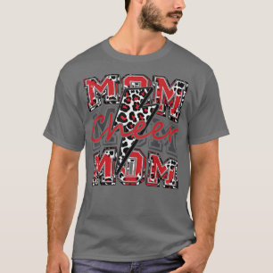 Cheer Mama Blitz Bolt Cheer Leopard Rot T-Shirt