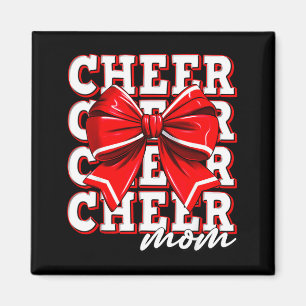 Cheer-Mama Cheerleader-Bogen größter Fan rote Mann Magnet
