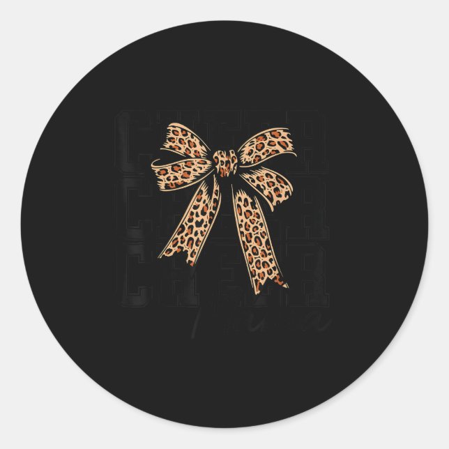 Cheer Mama Cheerleader Mama Cheer Mama Größter Fan Runder Aufkleber (Vorderseite)