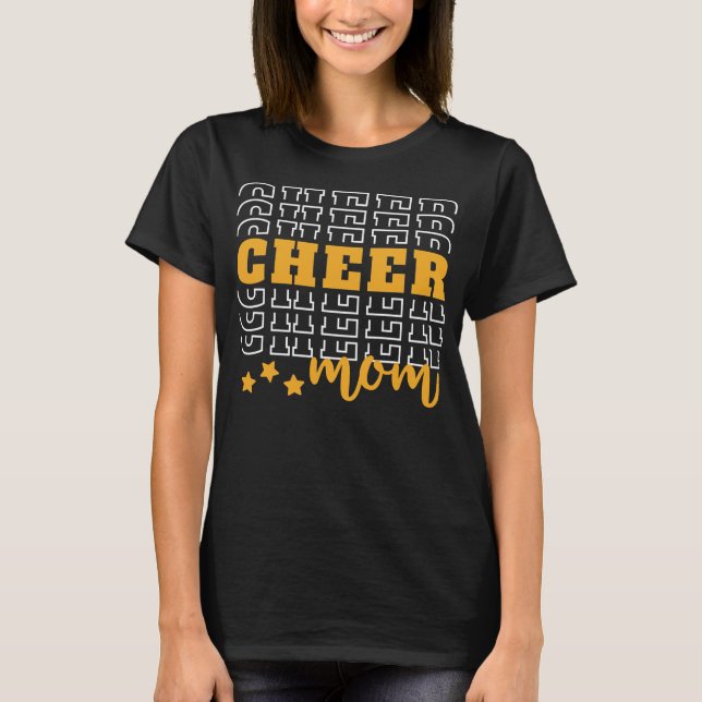 Cheer Mama Cheerleader Mutter Wettbewerbseltern T-Shirt (Vorderseite)