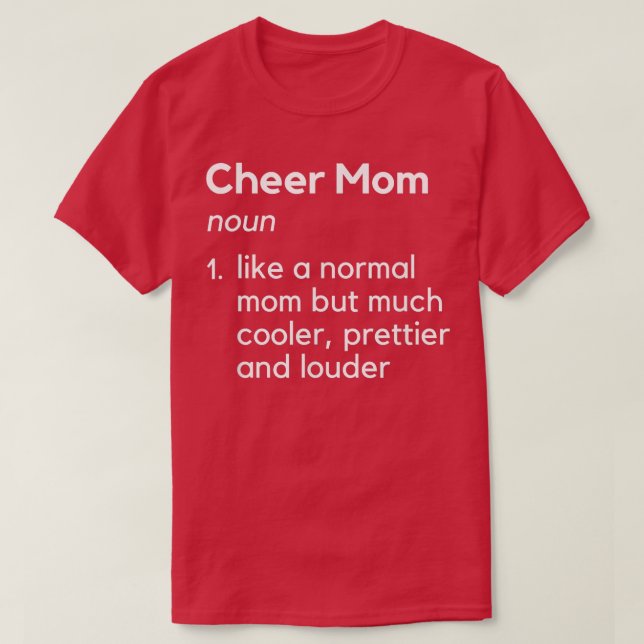Cheer Mama Definition Cheerleader Matching Parters T-Shirt (Design vorne)