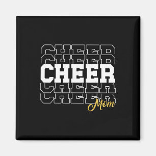 Cheer-Mama größter Fan Cheerleader Schwarz Gelb Go Magnet
