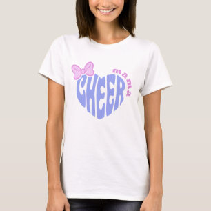 Cheer Mama Mom Süßes Herz Mit Schleife T-Shirt