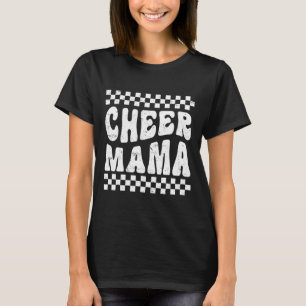 Cheer Mama Retro Groovy Lustig Für Mama Fußballsai T-Shirt