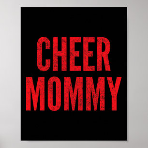 Cheer Mami Cheerleading Mutter Rot passende Eltern Poster