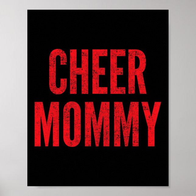 Cheer Mami Cheerleading Mutter Rot passende Eltern Poster (Vorne)