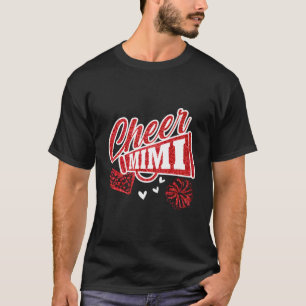 Cheer Mimi größte Fan Leopard Print und Pom Pom T-Shirt