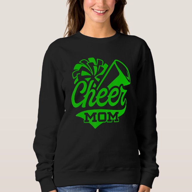 Cheer Mom Biggest Fan Leopard Print Black And Gree Sweatshirt (Vorderseite)