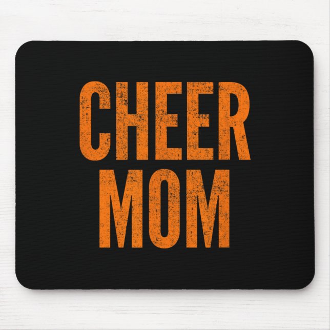 Cheer Mom Cheerleading Matching Eltern Orange  Mousepad (Vorne)