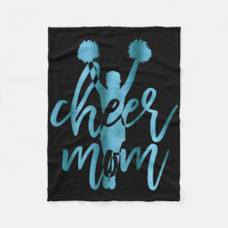 Cheer Mom Cheerleading Shirt Teal  Fleecedecke