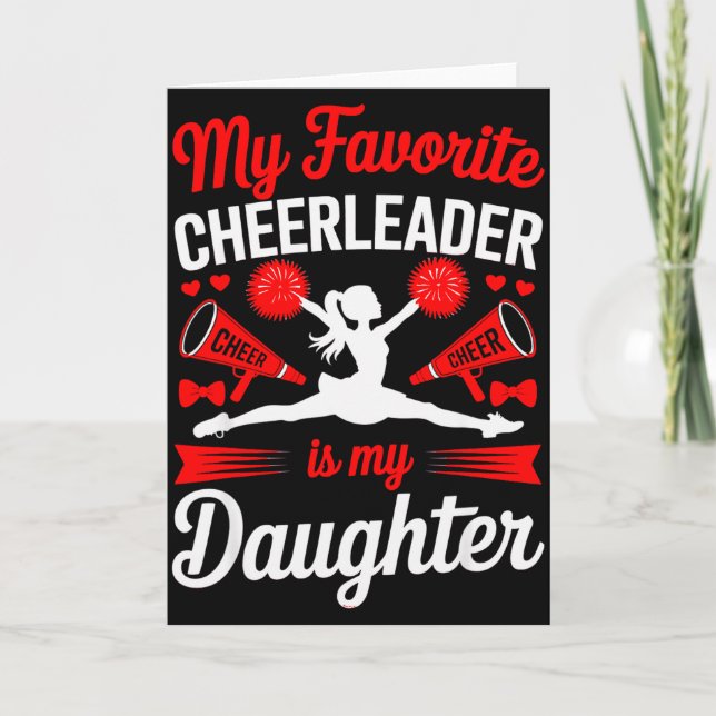 Cheer Mom Dad Mein Lieblings-Cheerleader ist meine Karte (Vorderseite)