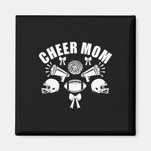Cheer Mom Fuß Megaphon Bogen Design  Magnet (Vorne)