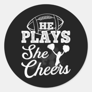 Cheer Mom Fußll Sohn Cheerleading Tochter Cheer Runder Aufkleber