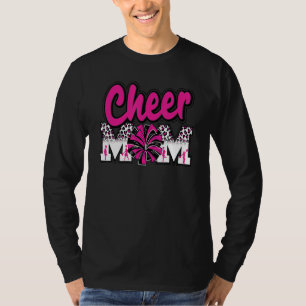 Cheer Mom Hot Pink Schwarz Leopard Buchstaben Chee T-Shirt