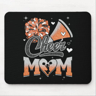 Cheer Mom Orange Cheerleading Fußll Für Frauen Gra Mousepad