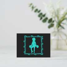 Cheer Notecard #3 (Aqua)