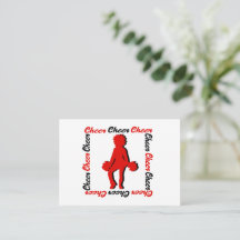 Cheer Notecard #5 ( Red Schwarz-weiß)