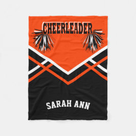Cheer Orange 📣 Cheerleader Outfit Style Fleecedecke