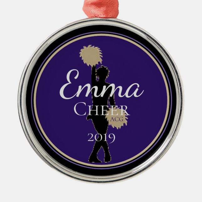 Cheer Ornament Cheerleader Aus Metall (Vorne)