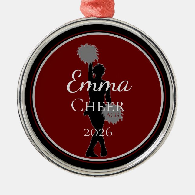 Cheer Ornament Cheerleader Aus Metall (Vorne)