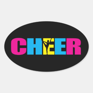 CHEER Oval Aufkleber