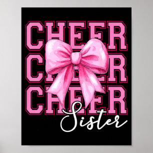 Cheer Schwester Cheerleaderin Kokette Schleife Sch Poster