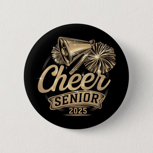 Cheer Senior 2025 Cheerleader Abschluss Class of Button (Vorderseite)