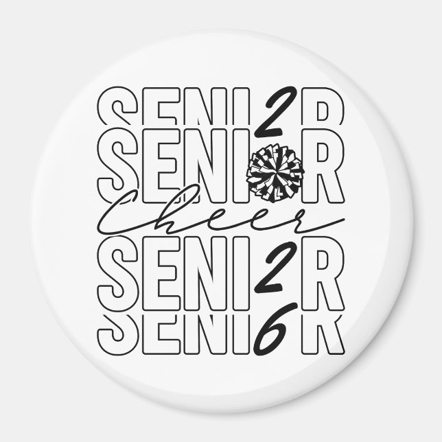 Cheer Senior 2026 Kreis Magnet (Vorne)