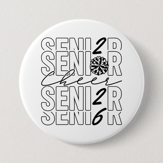 Cheer Senior 2026 Runde Anstecknadel (Vorderseite)