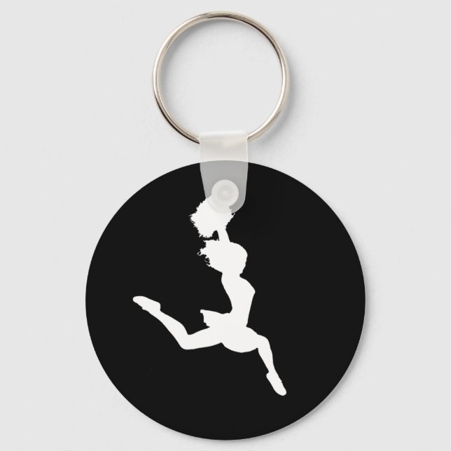 Cheer Silhouette Schlüsselanhänger Black (Vorderseite)