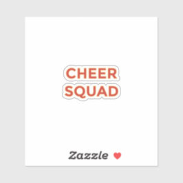 Cheer Squad Pet Parent Sticker | Gold Red Paw Mom