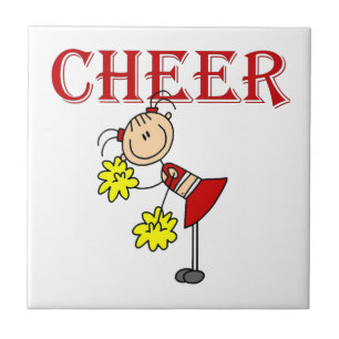 CHEER Stäbchen Figur Cheerleader T-Shirts und Gesc Fliese