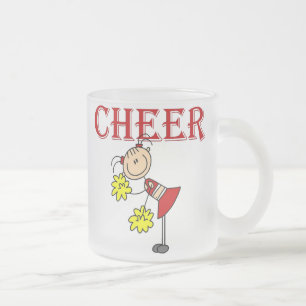 CHEER Stäbchen Figur Cheerleader T-Shirts und Gesc Mattglastasse