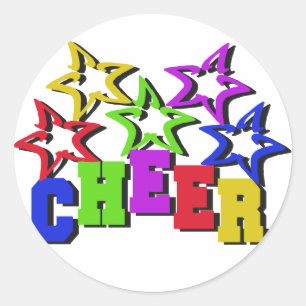 Cheer Stars Runder Aufkleber