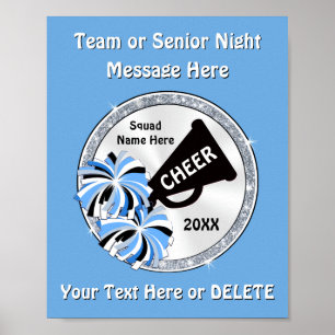 Cheer Team oder Senior Night Cheer Poster Ideen