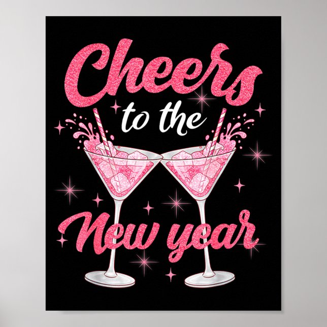 Cheer To The New Year Happy New Year 2026 Countdow Poster (Vorne)