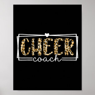Cheer-Trainer Leopard Cheerleaderin Mädchen Cheerl Poster