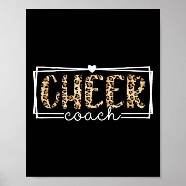 Cheer-Trainer Leopard Cheerleaderin Mädchen Cheerl Poster (Vorne)