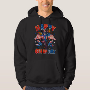Cheer Uncle Sam 4. Juli Mädchen Frauen Amerikanisc Hoodie